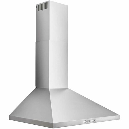 ALMO Broan 30-in. Classic Pyramid Chimney Range Hood with 450 CFM and LED Lighting BWP2304SS